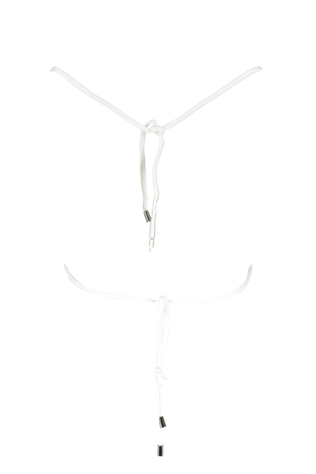 KARL LAGERFELD SWIMSUIT PARTS ABOVE WHITE WOMAN