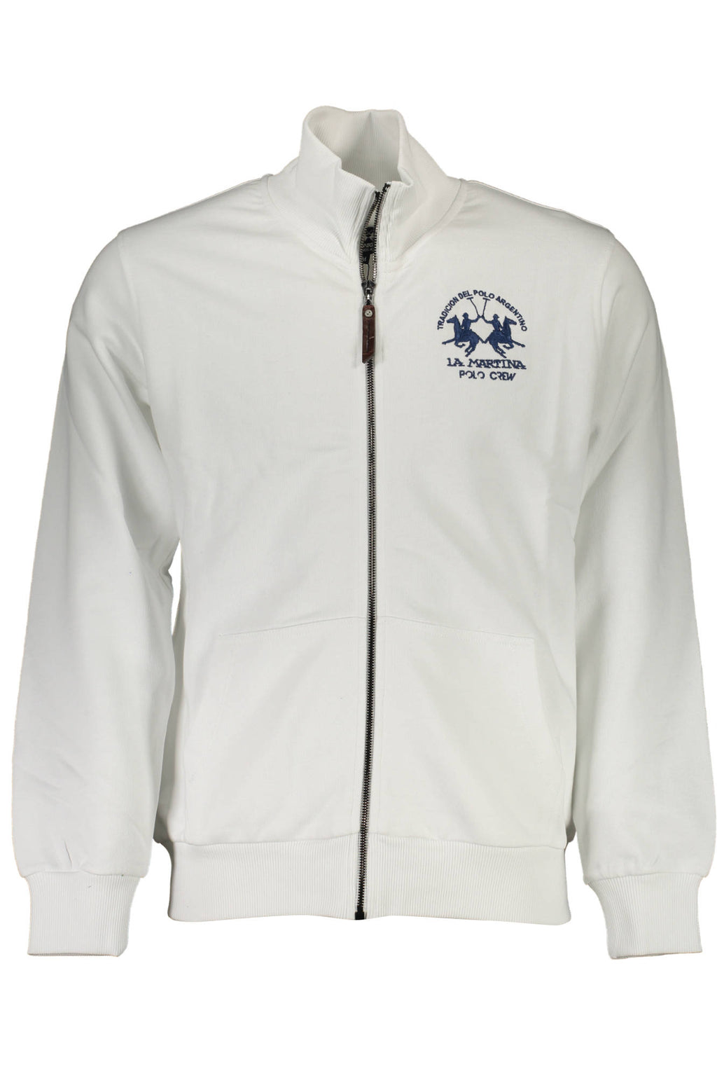 LA MARTINA MEN'S WHITE ZIP-UP SWEATSHIRT