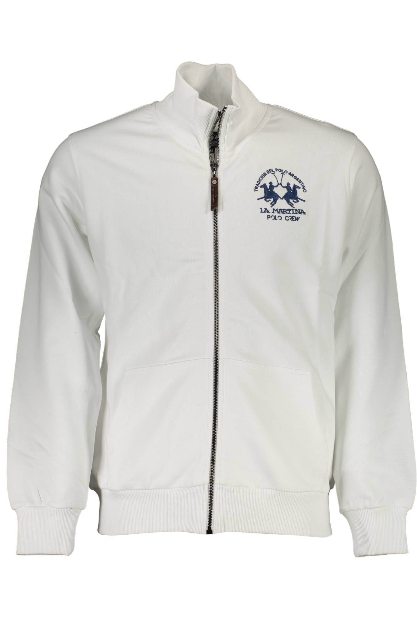 LA MARTINA MEN'S WHITE ZIP-UP SWEATSHIRT