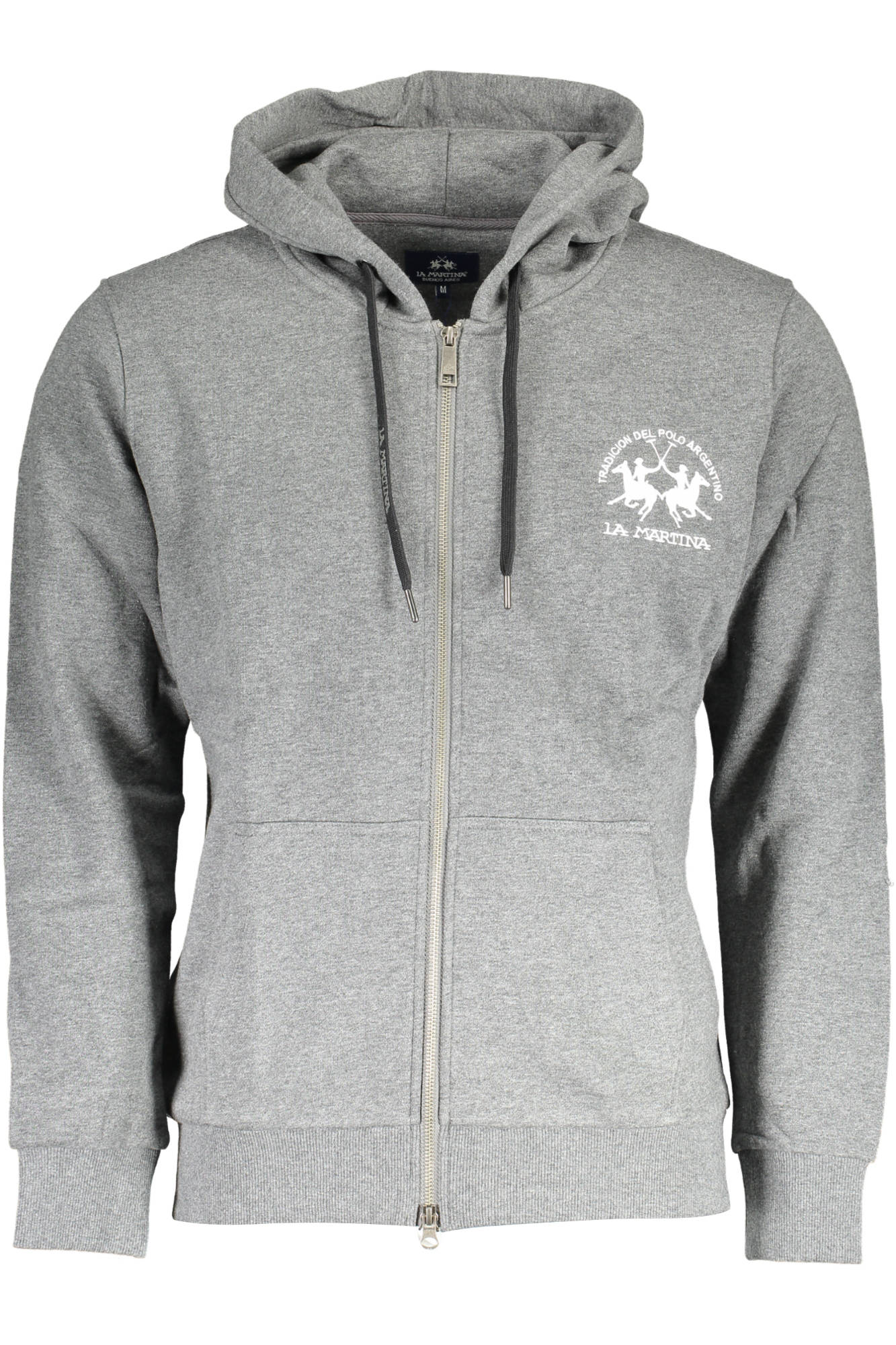 LA MARTINA MEN'S GRAY ZIPPED SWEATSHIRT
