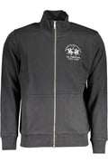 LA MARTINA MEN'S BLACK ZIPPED SWEATSHIRT
