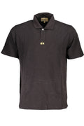 LA MARTINA MEN'S BLACK SHORT SLEEVED POLO SHIRT