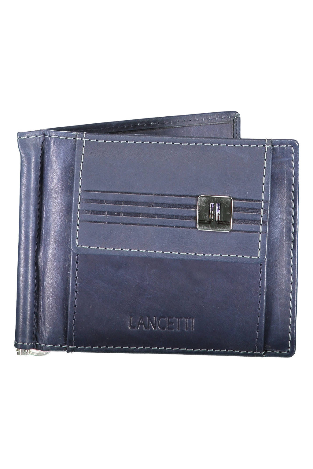 LANCETTI MEN'S WALLET BLUE
