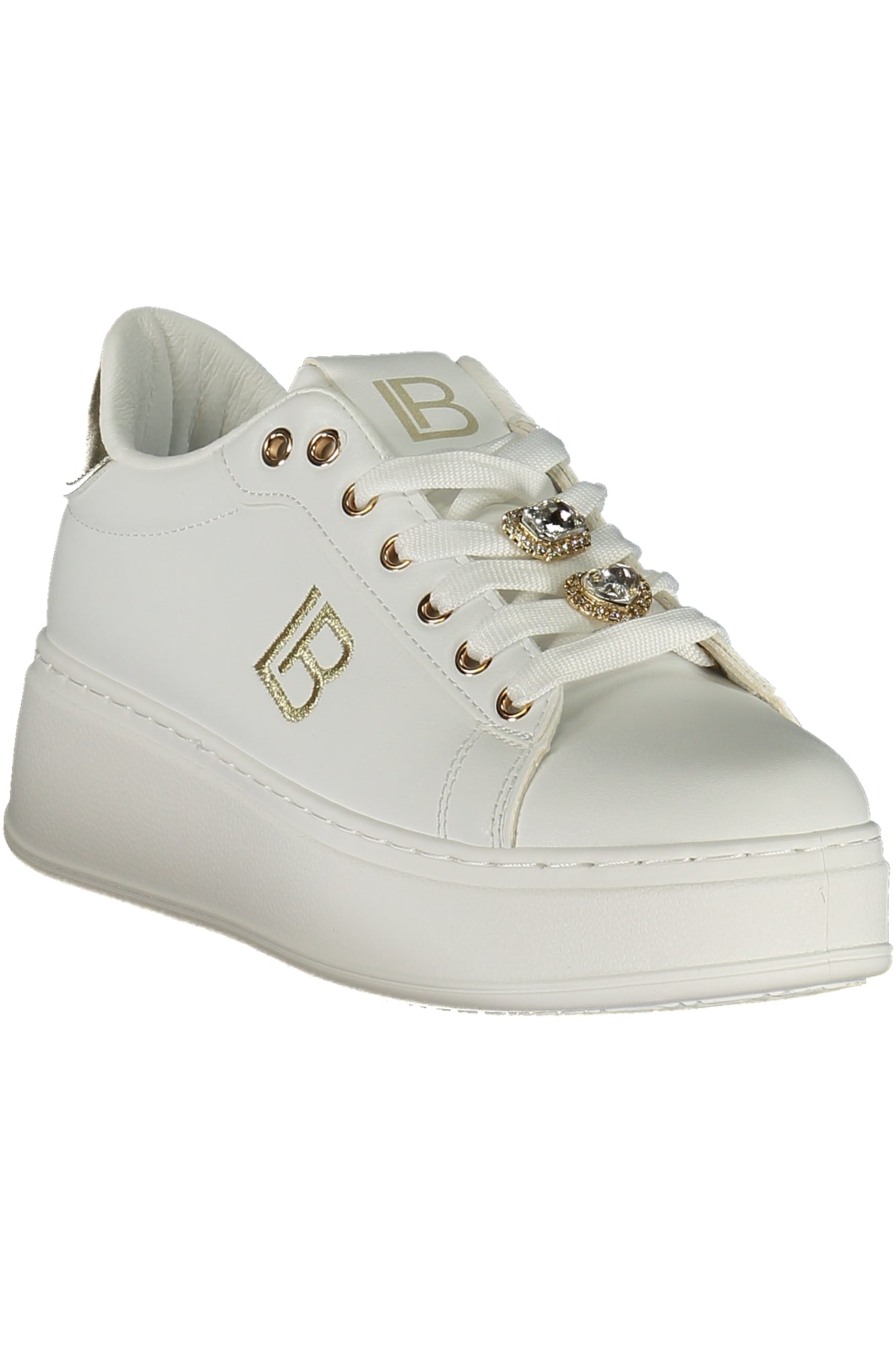 LAURA BIAGIOTTI WOMEN'S WHITE SPORTS SHOES