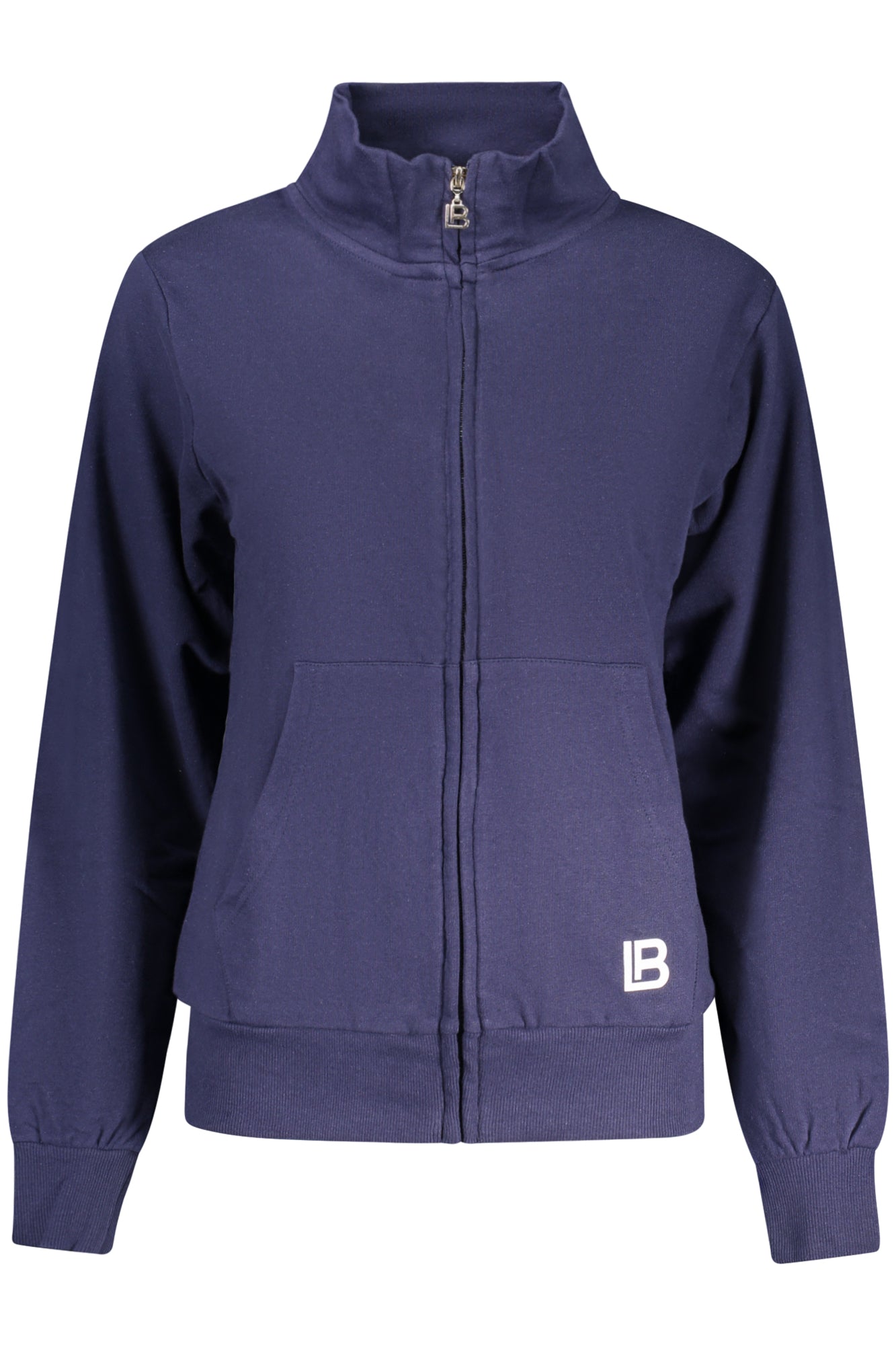LAURA BIAGIOTTI WOMEN'S BLUE ZIP-UP SWEATSHIRT