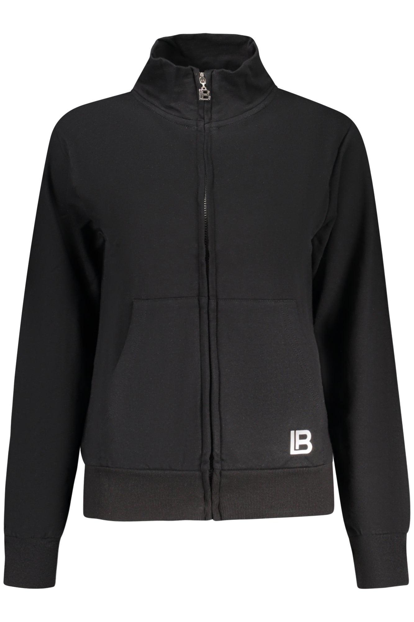 LAURA BIAGIOTTI WOMEN'S BLACK ZIP-UP SWEATSHIRT