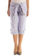 MURPHY & NYE WOMEN'S PURPLE BERMUDA TROUSERS