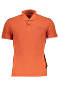 NAPAPIJRI MEN'S ORANGE SHORT SLEEVED POLO SHIRT