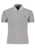 NAPAPIJRI MEN'S GRAY SHORT SLEEVED POLO SHIRT