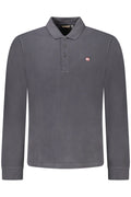 NAPAPIJRI MEN'S LONG-SLEEVED POLO SHIRT BLACK
