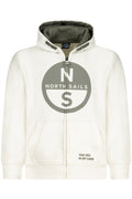 NORTH SAILS CHILDREN'S WHITE ZIP-UP SWEATSHIRT