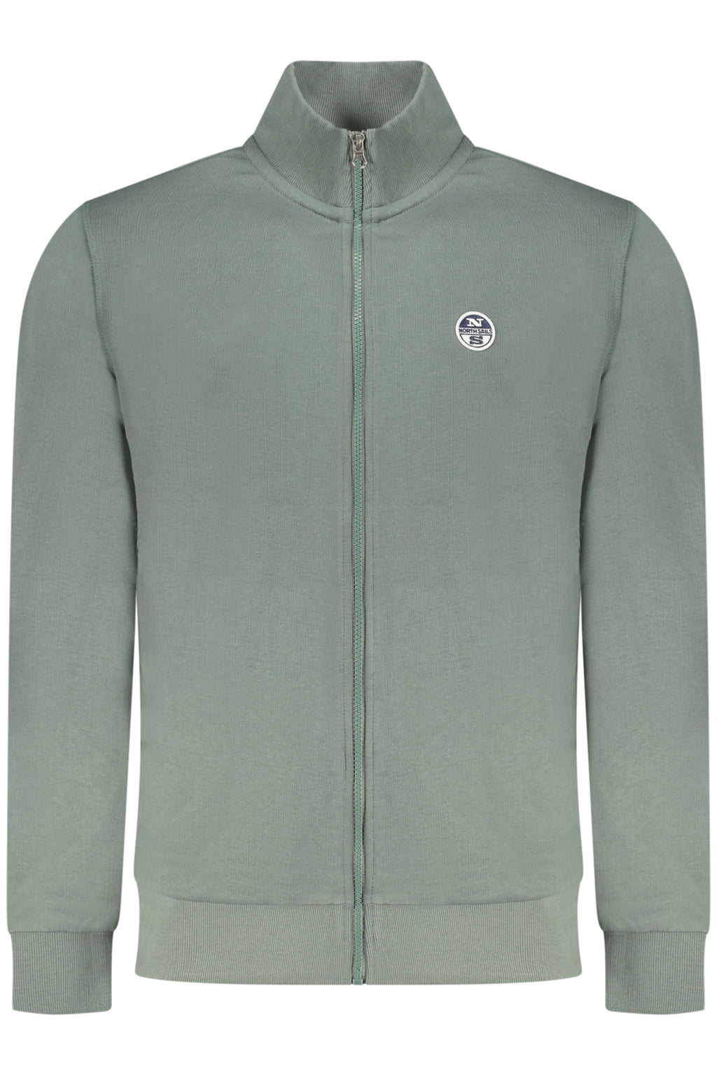 NORTH SAILS MEN'S GREEN ZIP-UP SWEATSHIRT