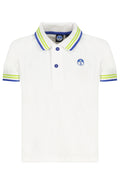 NORTH SAILS WHITE SHORT SLEEVED POLO SHIRT FOR CHILDREN