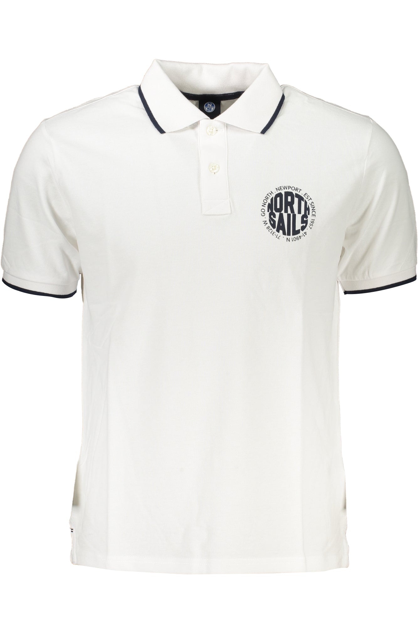 NORTH SAILS MEN'S WHITE SHORT SLEEVED POLO SHIRT