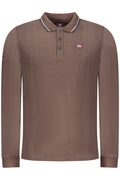 NORWAY 1963 MEN'S LONG-SLEEVE POLO SHIRT, BROWN