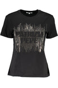 PATRIZIA PEPE WOMEN'S SHORT SLEEVE T-SHIRT BLACK
