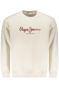 PEPE JEANS MEN'S WHITE ZIP-UP SWEATSHIRT