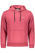 PEPE JEANS MEN'S RED ZIP-UP SWEATSHIRT