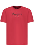 PEPE JEANS MEN'S SHORT-SLEEVED T-SHIRT, RED