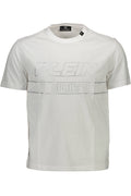 PLEIN SPORT WHITE MEN'S SHORT SLEEVE T-SHIRT