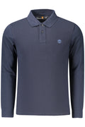 TIMBERLAND MEN'S LONG-SLEEVE POLO SHIRT, BLUE