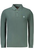 TIMBERLAND MEN'S LONG-SLEEVE POLO SHIRT, GREEN