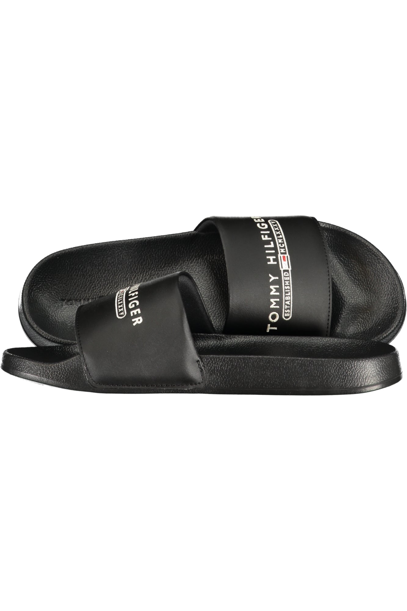 TOMMY HILFIGER MEN'S BLACK SLIPPER FOOTWEAR