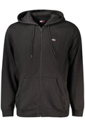 TOMMY HILFIGER MEN'S ZIP-UP SWEATSHIRT BLACK