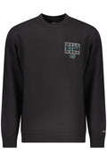 TOMMY HILFIGER MEN'S BLACK ZIP-UP SWEATSHIRT