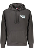TOMMY HILFIGER MEN'S BLACK ZIP-UP SWEATSHIRT