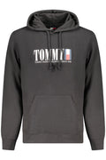 TOMMY HILFIGER MEN'S BLACK ZIP-UP SWEATSHIRT