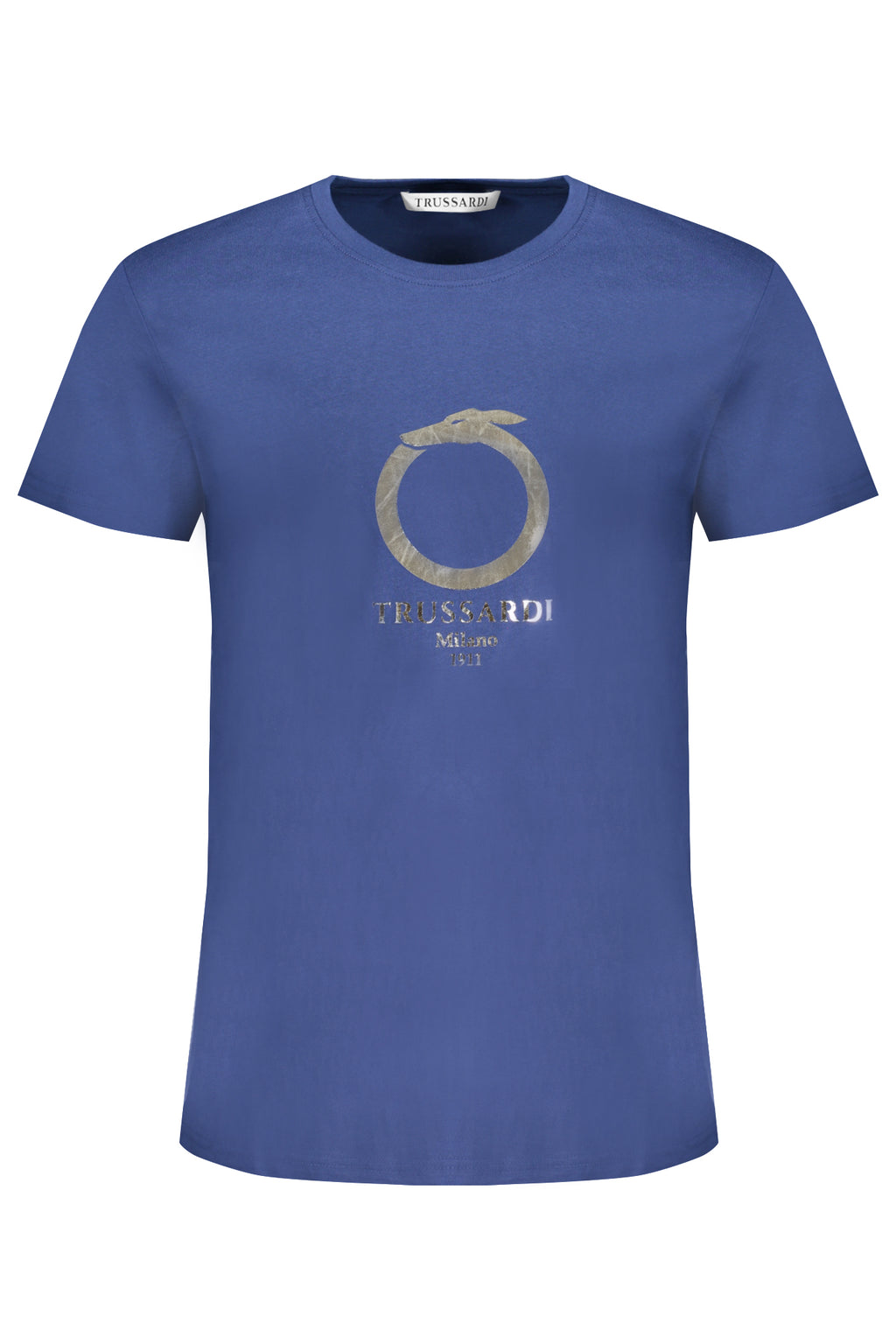 TRUSSARDI MEN'S SHORT SLEEVED T-SHIRT BLUE