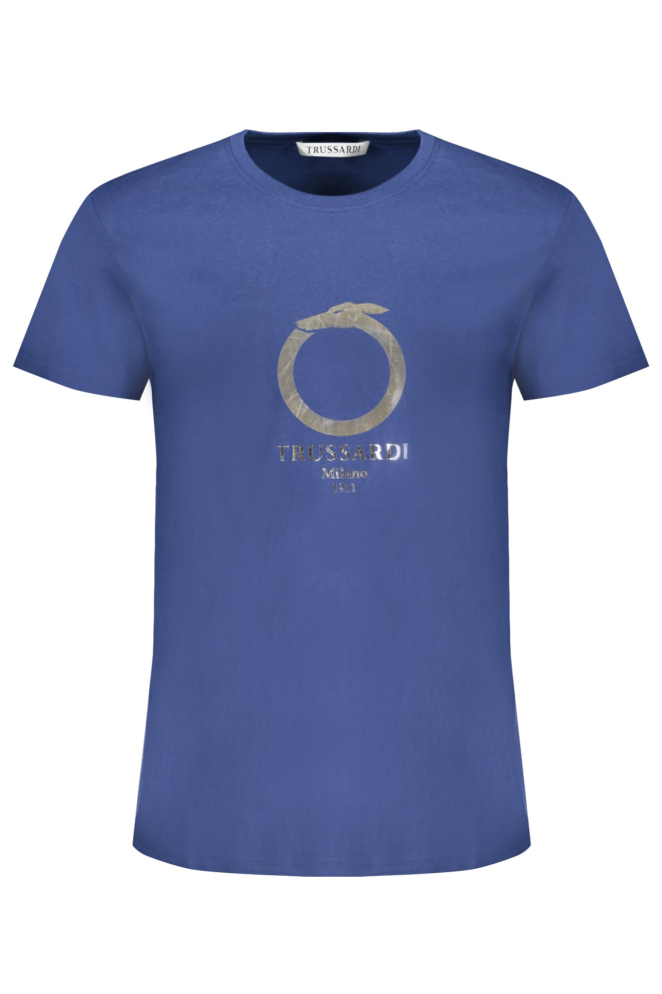 TRUSSARDI MEN'S SHORT SLEEVED T-SHIRT BLUE