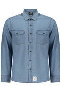 US GRAND MEN'S LONG-SLEEVED SHIRT, BLUE