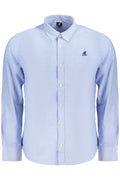 US GRAND MEN'S LONG-SLEEVED SHIRT, BLUE
