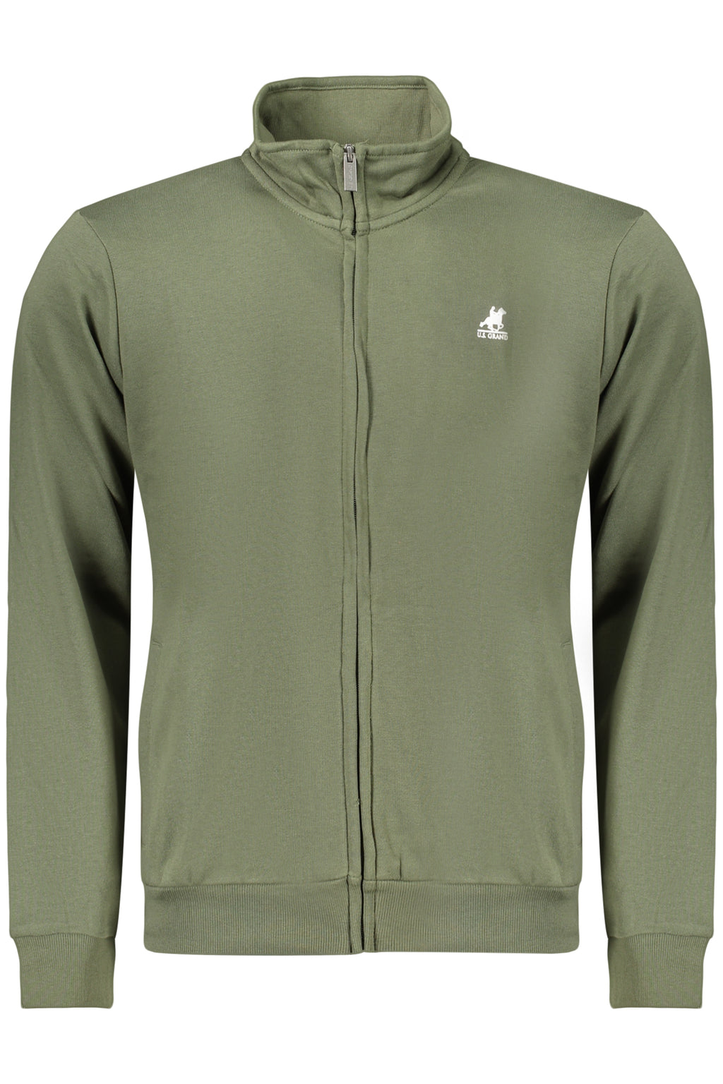 US GRAND MEN'S GREEN ZIP-UP SWEATSHIRT
