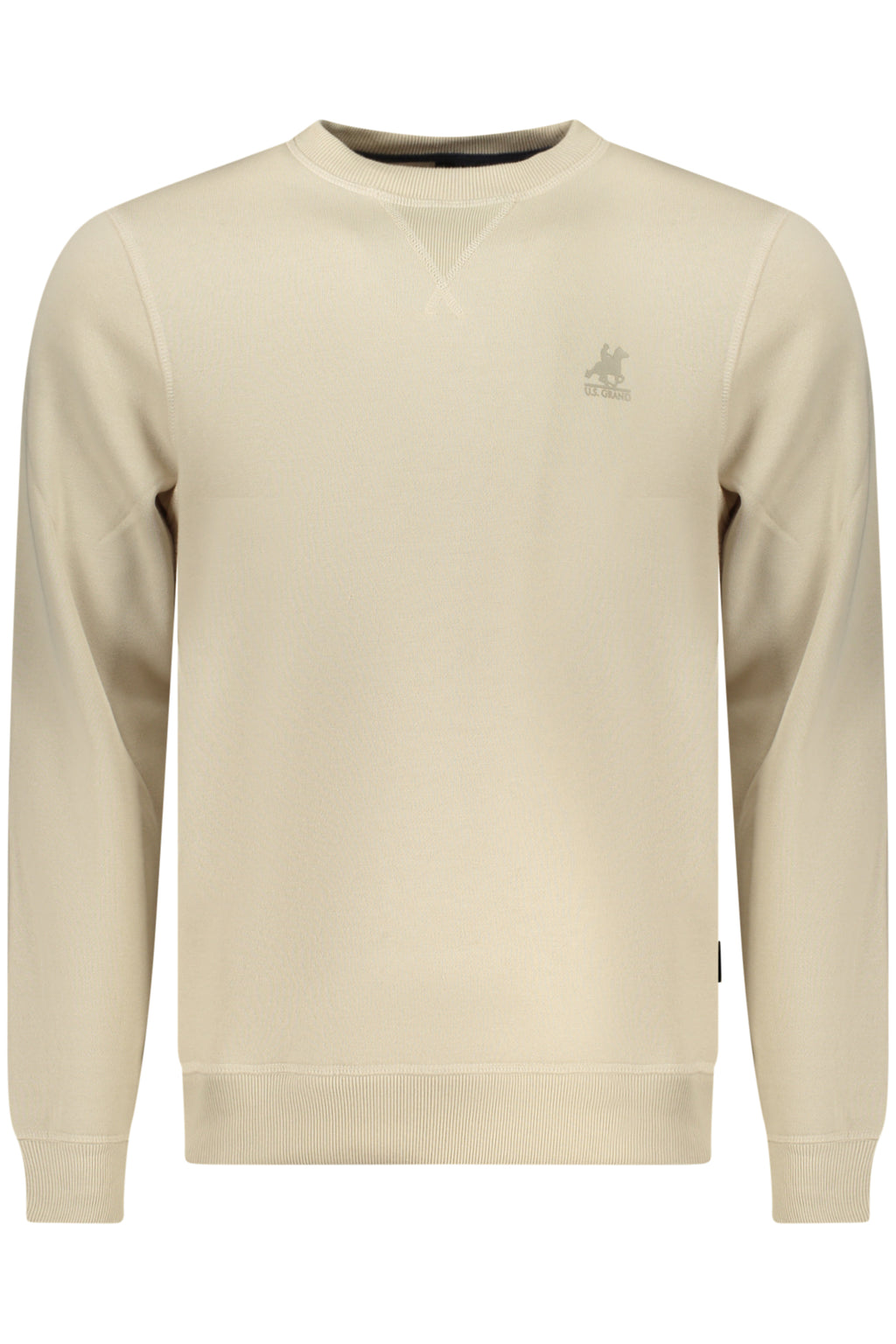 US GRAND MEN'S BEIGE ZIP-UP SWEATSHIRT