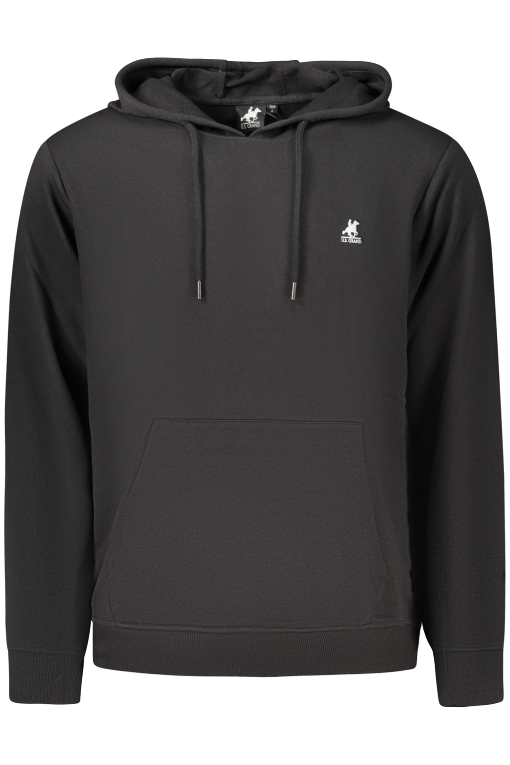US GRAND MEN'S BLACK ZIP-UP SWEATSHIRT