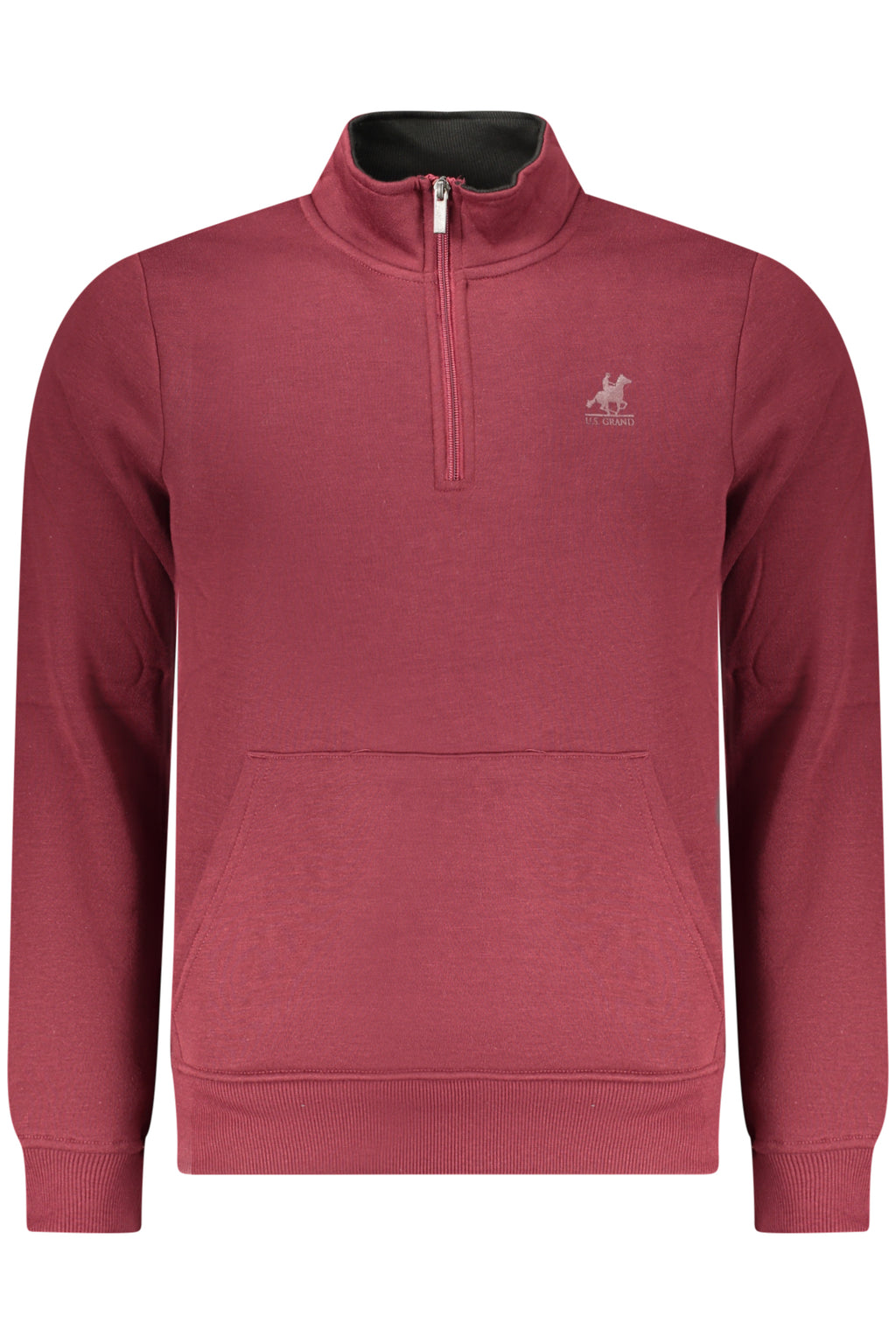 US GRAND MEN'S RED ZIP-UP SWEATSHIRT