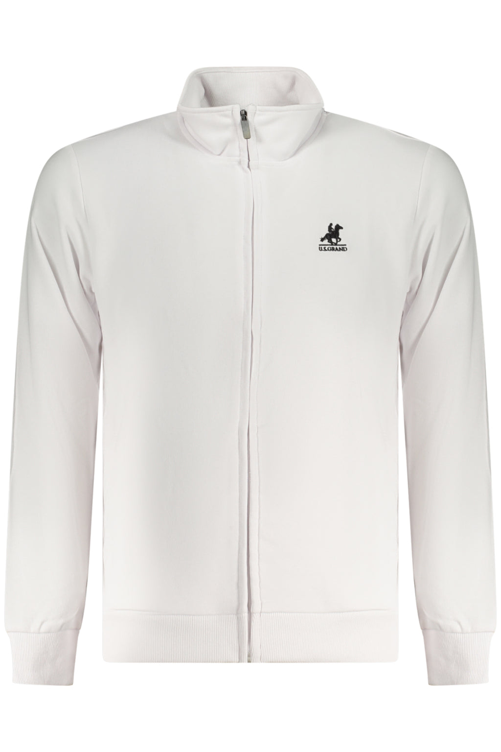 US GRAND MEN'S WHITE ZIP-UP SWEATSHIRT