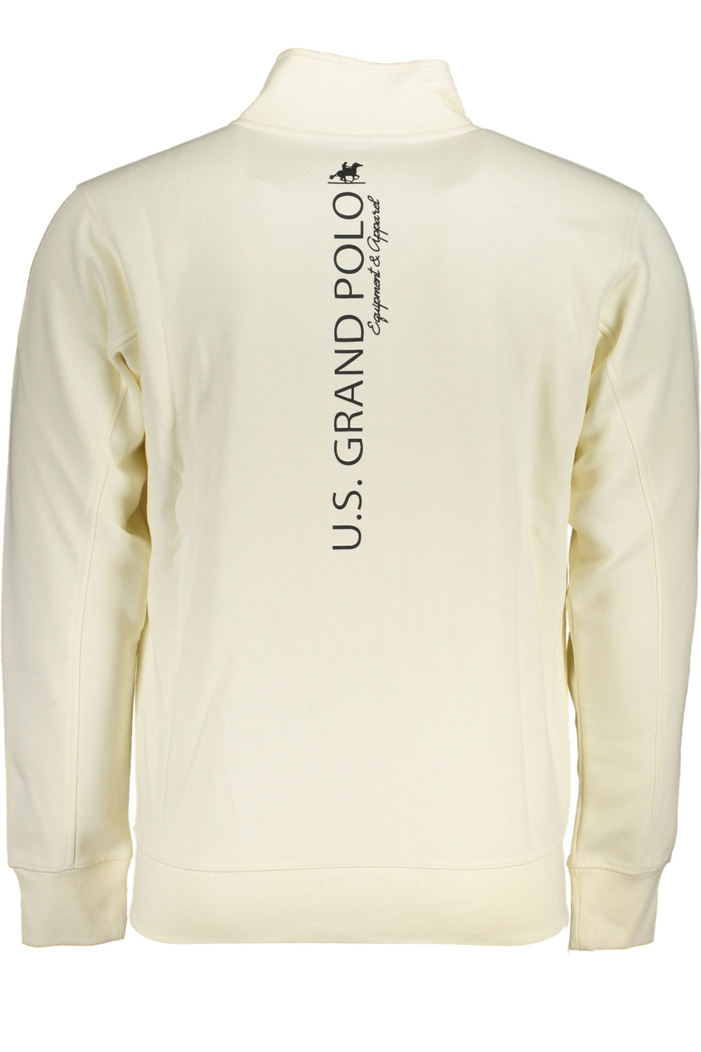 US GRAND MEN'S WHITE ZIP-UP SWEATSHIRT