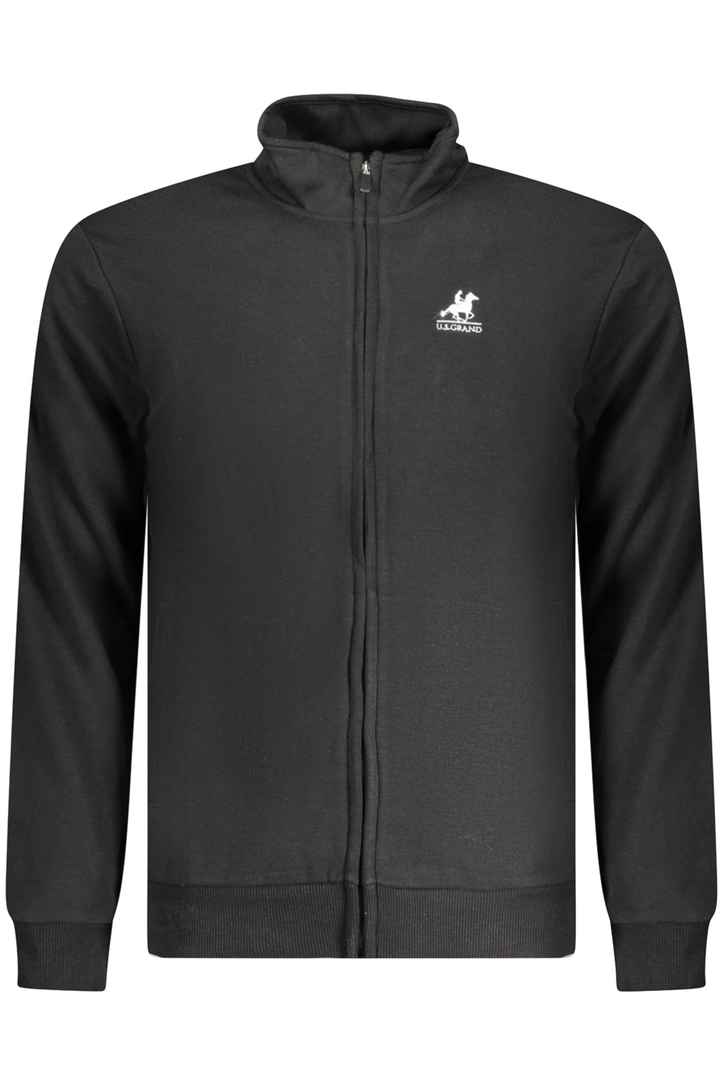 US GRAND MEN'S BLACK ZIP-UP SWEATSHIRT
