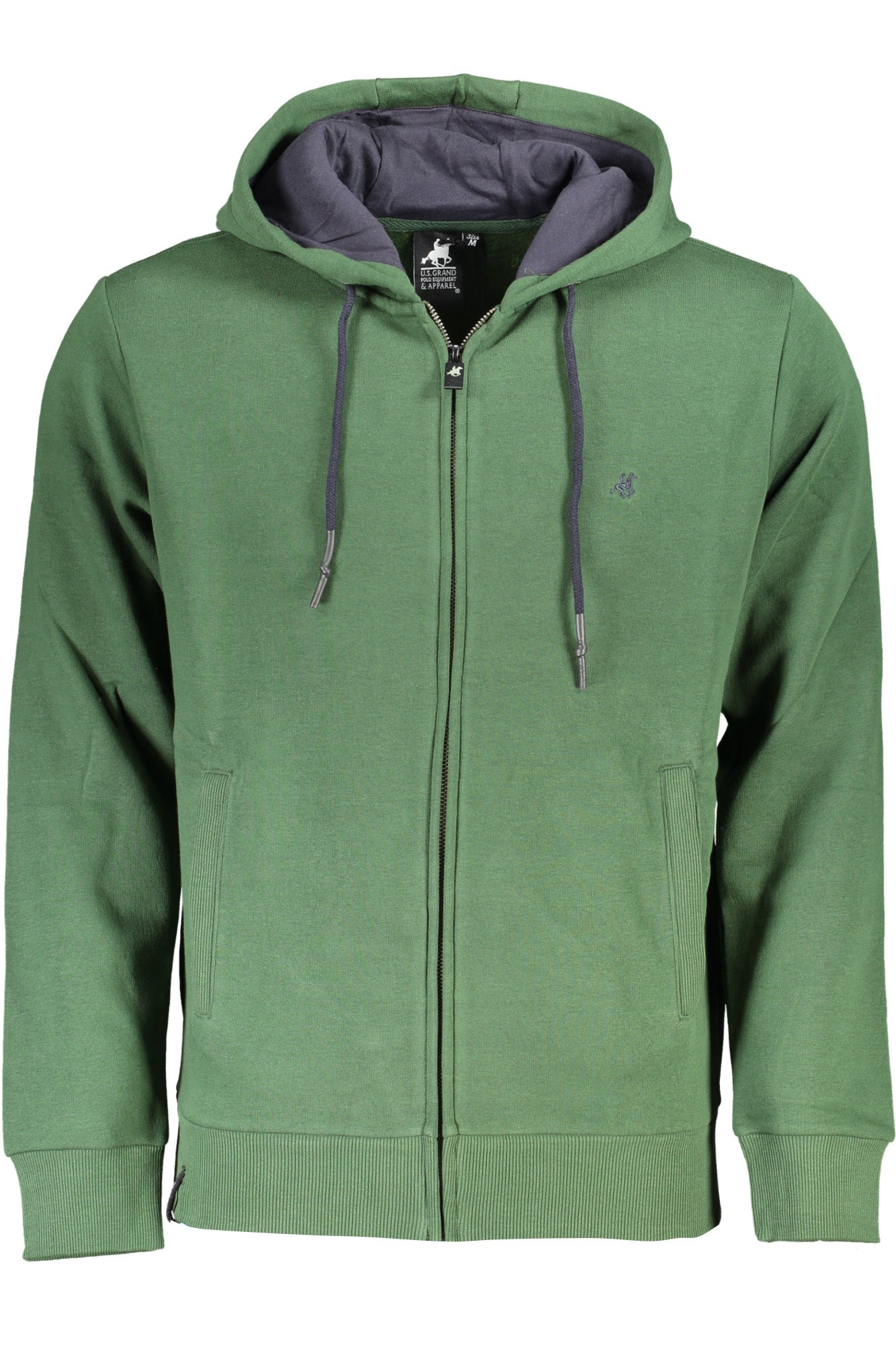US GRAND MEN'S GREEN ZIP-UP SWEATSHIRT