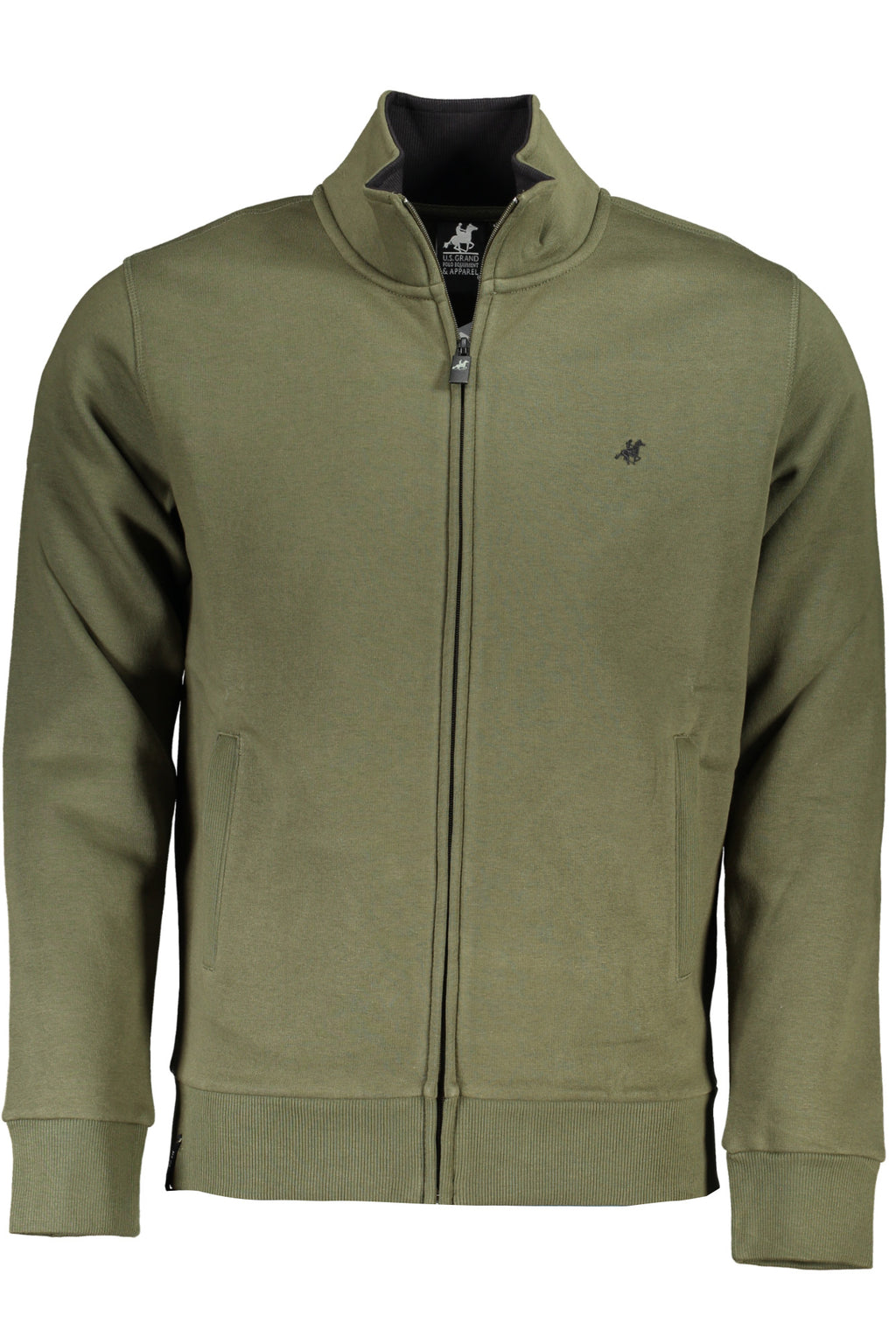 US GRAND MEN'S GREEN ZIP-UP SWEATSHIRT