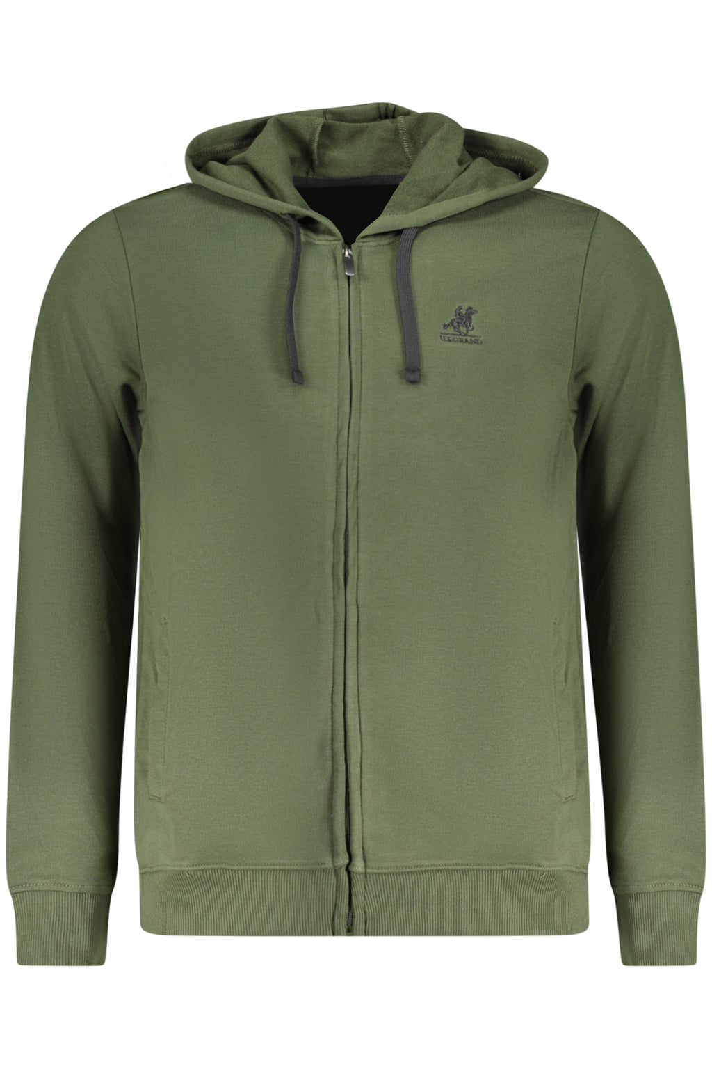 US GRAND MEN'S GREEN ZIP-UP SWEATSHIRT