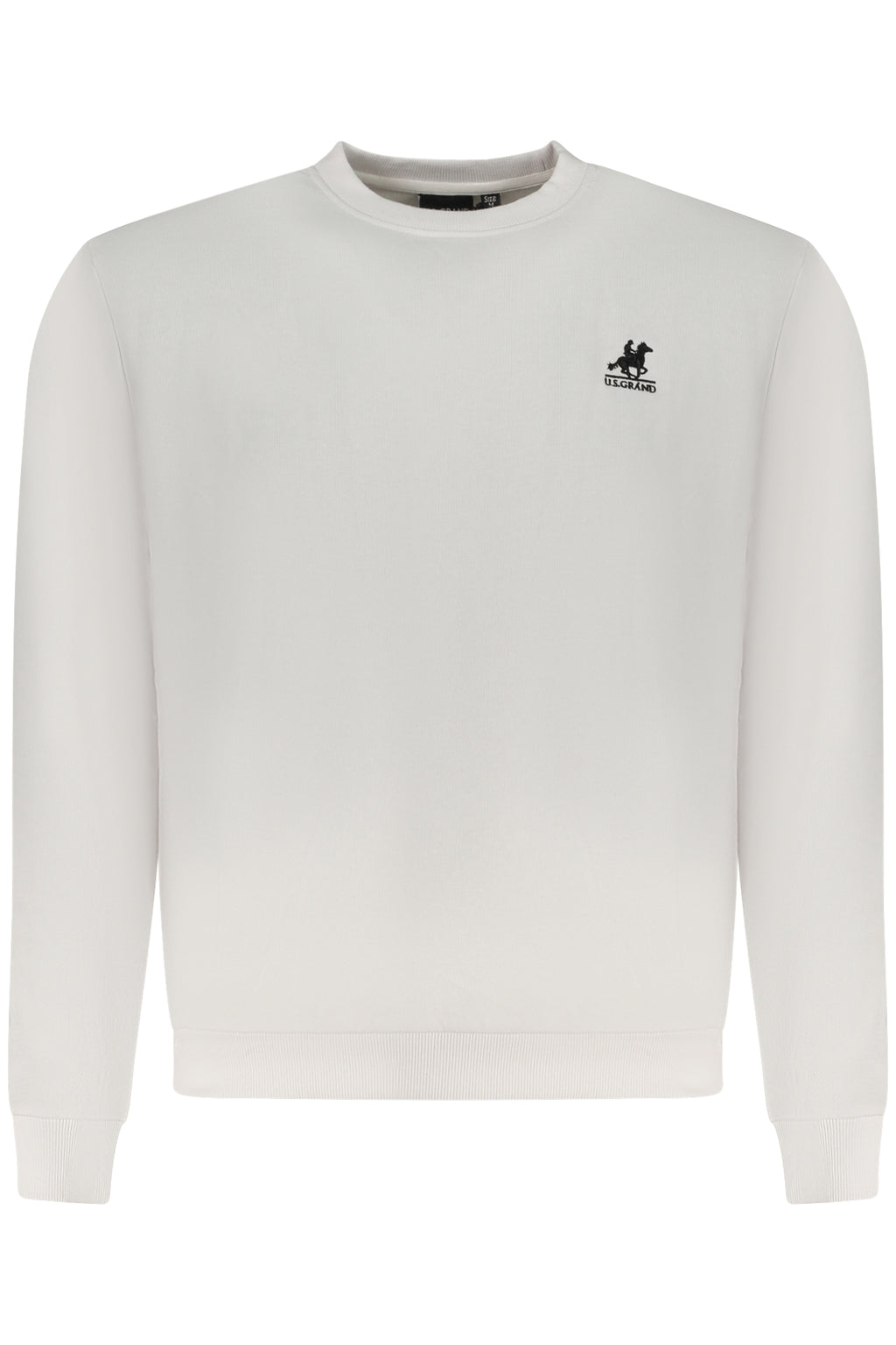 US GRAND MEN'S WHITE ZIP-UP SWEATSHIRT