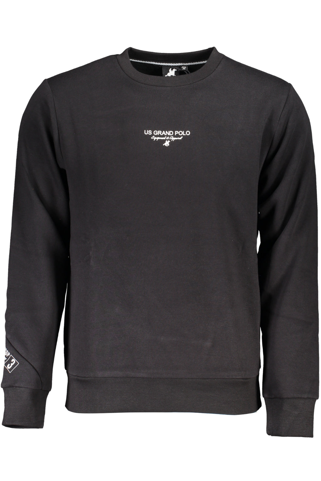 US GRAND MEN'S BLACK ZIP-UP SWEATSHIRT