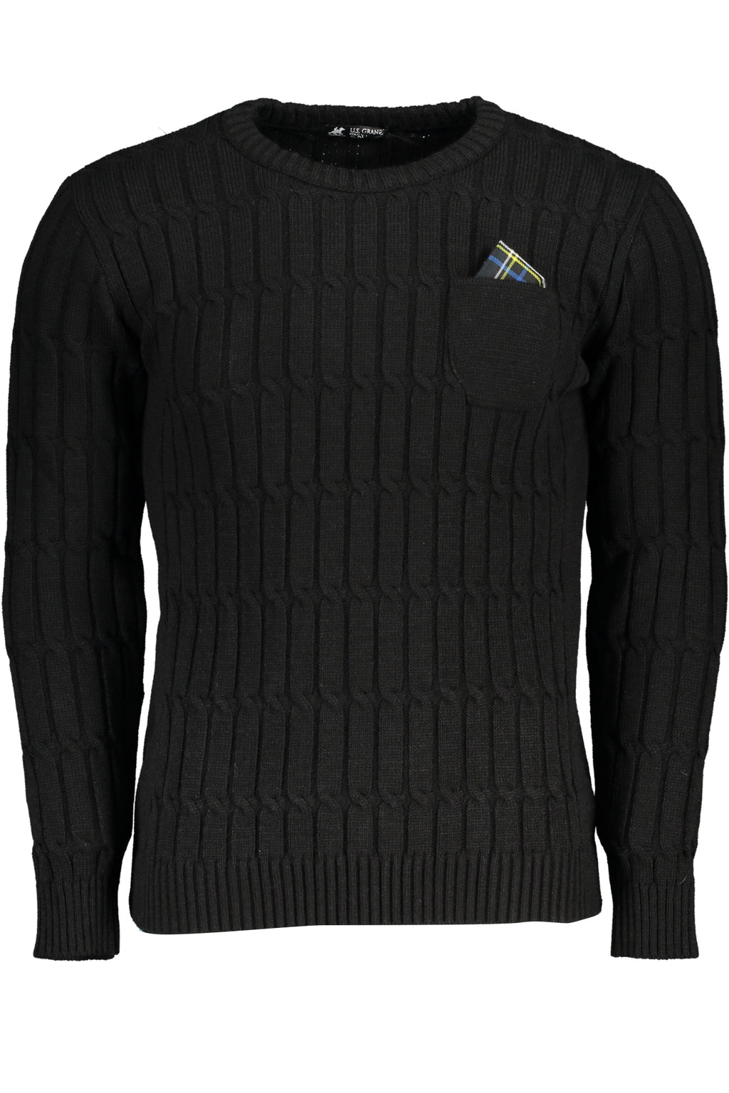 US GRAND MEN'S BLACK SWEATER
