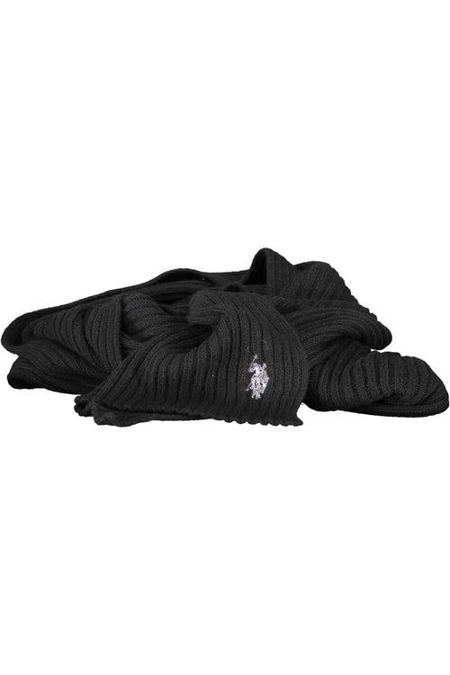 US POLO ASSN. BLACK MEN'S SCARF