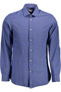 US POLO SHIRT LONG SLEEVE MEN BLUE